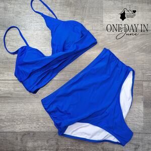 CharmLeaks Twist Front High Waist Bikini Swimsuit Size S